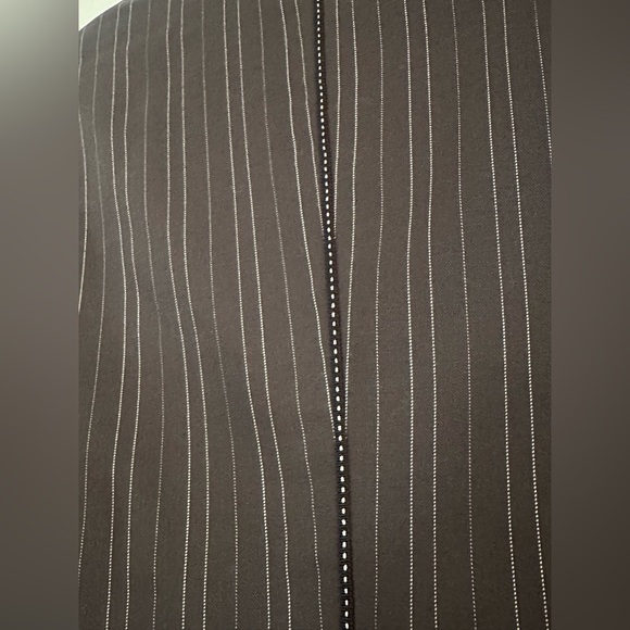 Escada Pinstripe Silk Wool Blazer S Tailored Minimalist Business Quiet Luxury - Picture 7 of 11